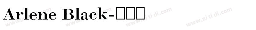 Arlene Black字体转换